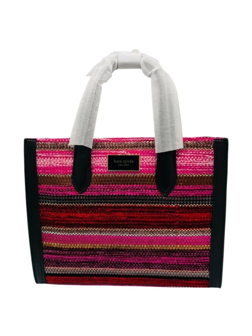 Kate Spade New York Manhattan Striped Metallic Small Tote NWT $428